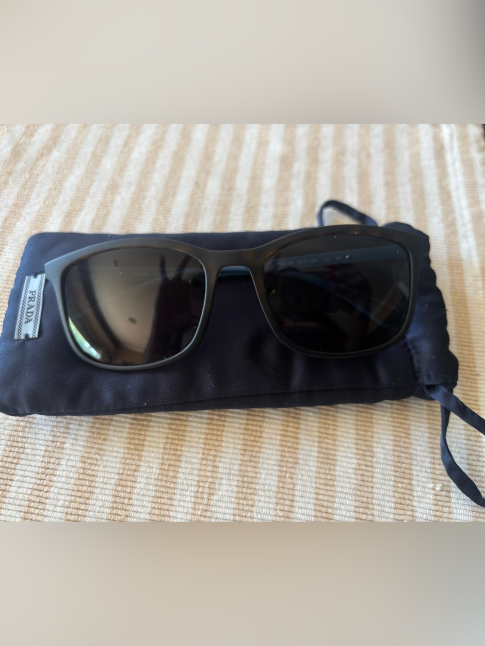 Prada Black Oversized Square Sunglasses